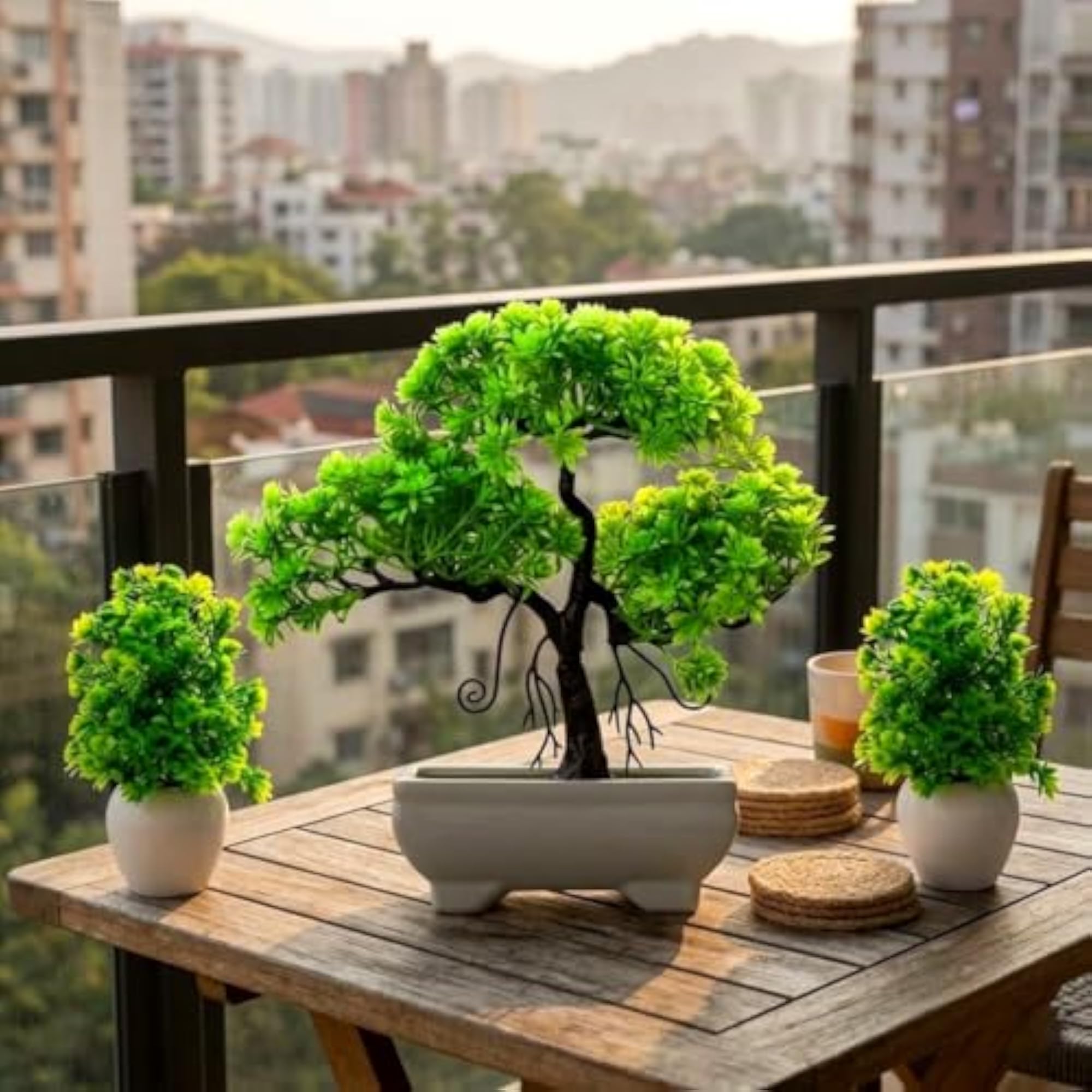 Set of 3 Artificial Plants for Home Decor