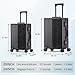 Simcat All Aluminum 20 inch Carry-On Luggage Airline Approved Lightweight Suitcase with TSA Lock and Silent Wheels Hardshell Spinner Business Travel (Black, S-55cm-36L)