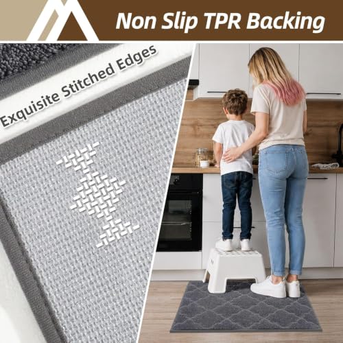 COSY HOMEER Kitchen Rugs Non Slip Washable 24"x36",Dark Grey by COSY HOMEER - Used condition - Image 3