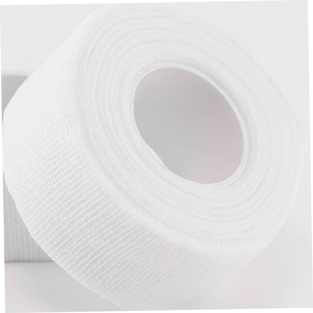 Ipetboom 5pcs Cotton Elastic First Aid Tape Sports Tape Protective Self Adhesive for Men Women White Gauze Wrap