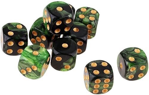 Miniatura 48 de 10PCS Polyhedral D6 Dice 16mm Acrylic Dice Game Dice for RPG MTG DND (Purple Blue)