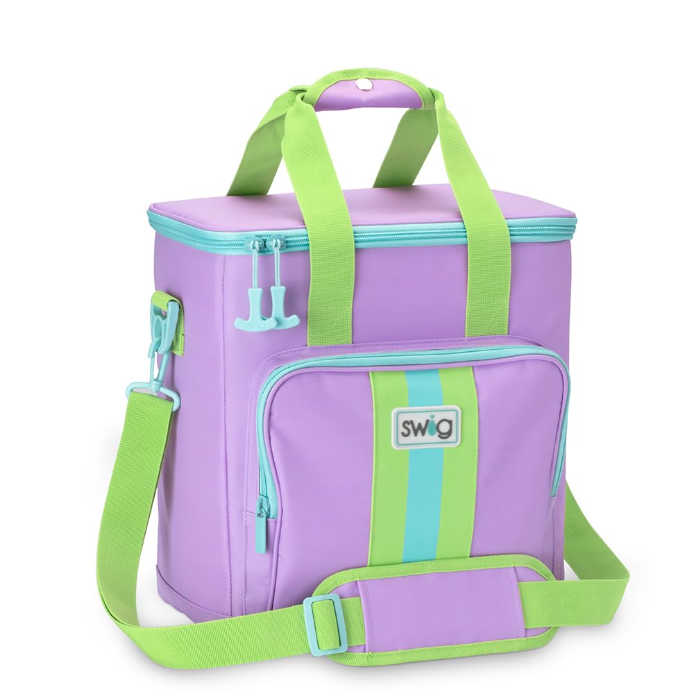 Swig Life Boxxi Lot de 24 sacs isothermes | Sac isotherme avec fermeture éclair – Grand sac isotherme de voyage pouvant contenir 16 à 24 canettes, ou 6 bouteilles de vin, sac d'épicerie isotherme, sac