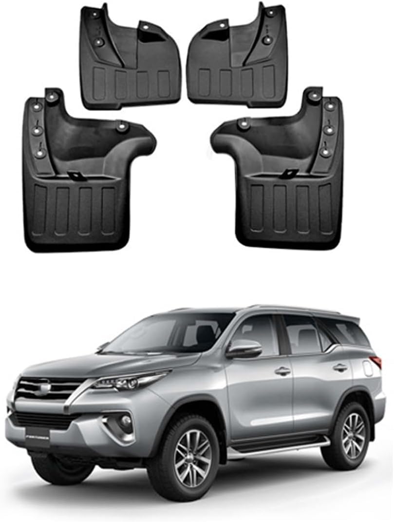 PLAKDFUU Car Mud Flaps for Fortuner 2016-2023, Styling Body Accessories Splash Guards Fender (Set of 4)
