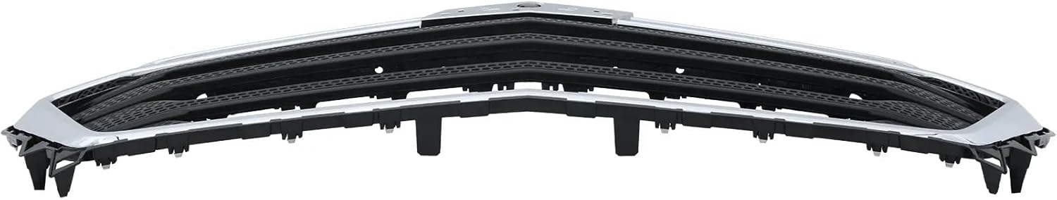 PENSUN Front Bumper Upper Grille Grill Assembly Compatible with 2018 2019 2020 2021 Chevy Chevrolet Traverse Chrome Replacement for 84344487