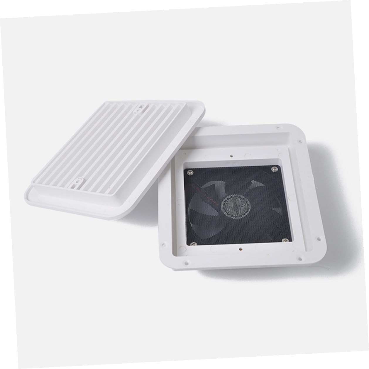 8-inch 12v Rv Ventilation Fan with Blades Quiet Exhaust Outlet Fan for Bathroom and Roof Vent Replacement Silent Rv Roof Ventilation Exhaust for Camper Bathrooms