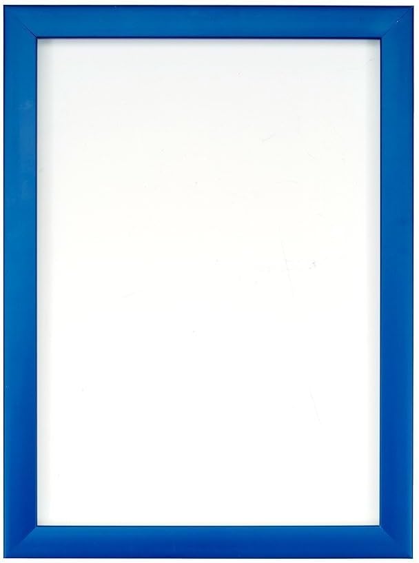 Rainbow Colour Range Picture/Photo/Poster frame- With an MDF backing board- Ready to hang or stand - With a High Clarity Styrene Shatterproof Perspex Sheet-Blue-A4 - rcrp-blu-a4