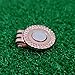 scorpy Golf Level Ball Marker with Metal Bead and Hat Clip, High Precision Putting Green Reading Aid Golf Accessories (Model Galaxy, Rose Gold)