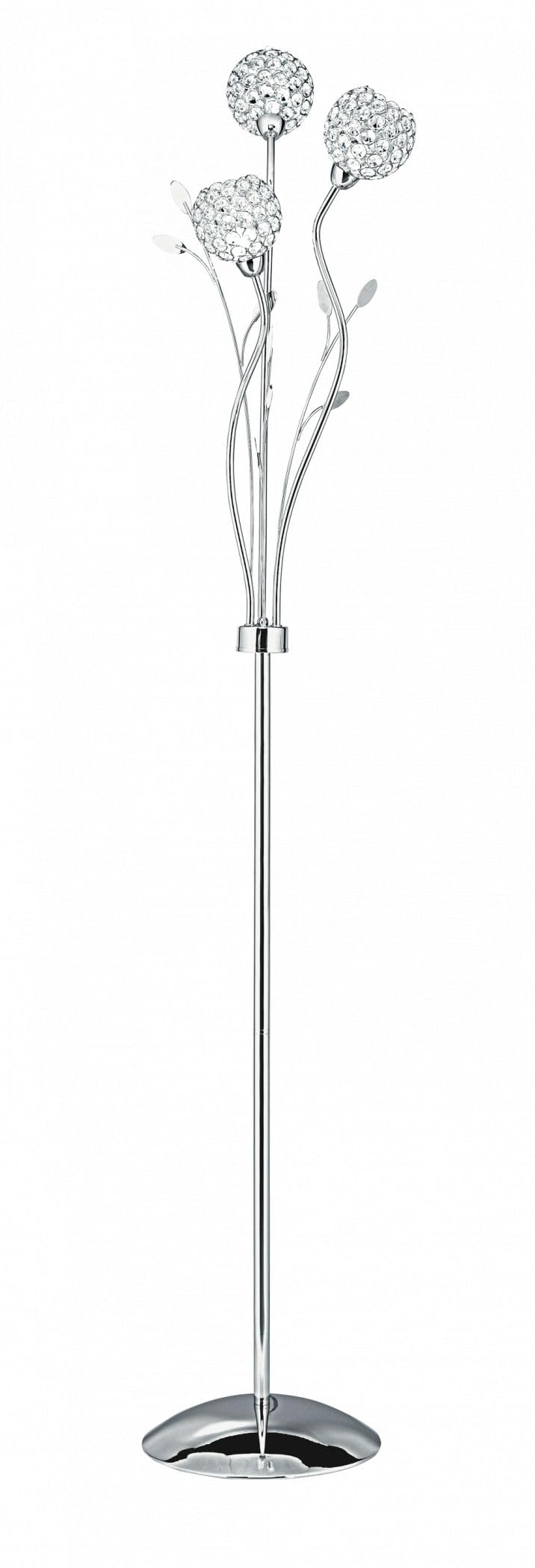3573CC Bellis II Chrome/Glass 3 Light Floor Lamp