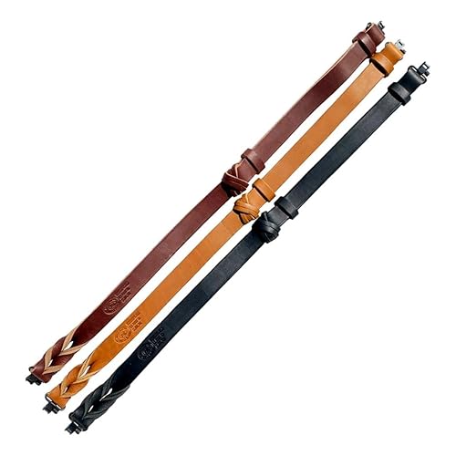 Miniatura 2 de True Latigo Leather Rifle Sling - Adjustable - Handmade in the USA (Black)