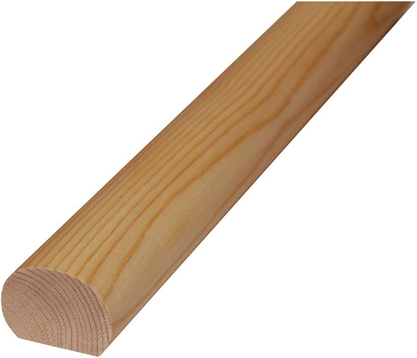 Oval Mopstick Pattern Stair Handrail, Pine, 3.0 Metre