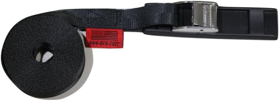 1" x 12 ft. Kayak or Paddle Board Roof Rack Tie Down Straps - Pair of 2, Stainless Cam Buckle