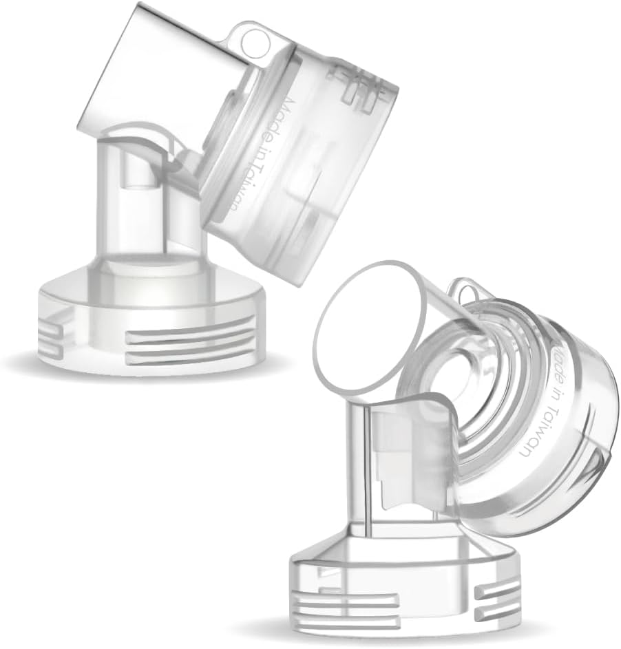 Maymom MyFit Narrow Neck Base Connectors; Compatible with Medela PersonalFit Connector; Use w/Maymom Two-Piece Shield System, Compatible with Medela Freestyle Flex BreastShield; Lansinoh Shields; 2pc