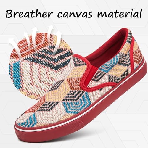 Image of yageyan Mens Slip on Sneakers Loafers Shoes Canvas Black Shoes Canvas Blue Casual Fashion Shoes