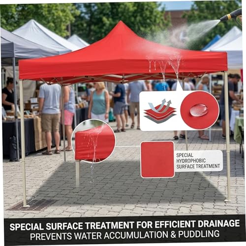 Cubierta de toldo 2x2m roja ideal para eventos al aire libre y terrazas 3
