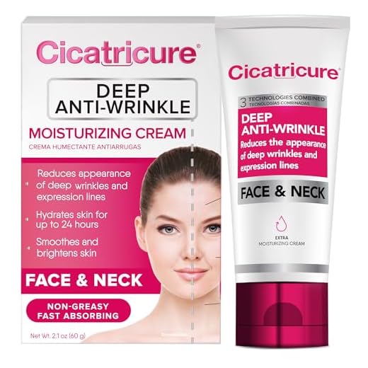 Cicatricure Anti Wrinkle Face & Neck Cream, 3-in-1 Facial Moisturizer with Retinol, Vitamin E & Q Acetyl 10, Hydrating Anti Aging Skin Care, 2.1 Ounces