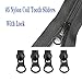 Meikeer 12-Piece #5 Universal Zipper Slider Replacement Kit - Includes Sliders for Easy Repair of Metal, Plastic, and Nylon Coil Luggage, Bags, and Jackets