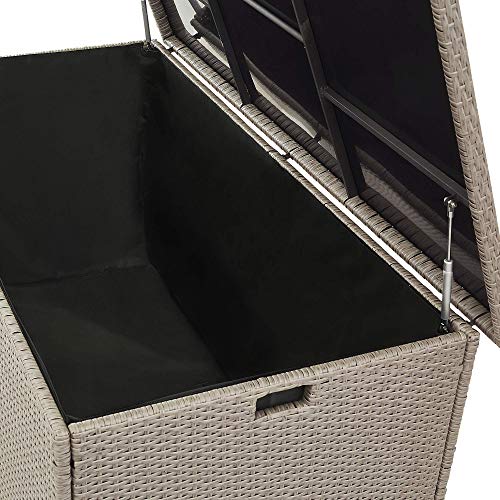 Beliani Praktische Auflagenbox Rattan 290 L 155 x 75 cm Taupe Modena – Bild 7