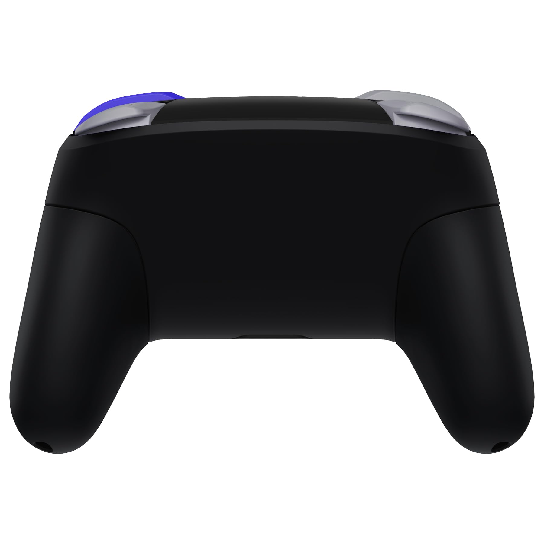 eXtremeRate Griff Hülle Set kompatibel mit Nintendo Switch Pro Controller, DIY-Ersatz Front Case/Back Shell&Handgriff Grips Case Gehäuse Zubehör für Switch Pro Controller-Schwarz SwitchCube Stil