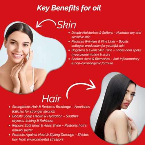 Image of Khadi Rosehip Oil For Skin & Hair 100ml | Pure & Natural Oil for Hair Growth & Nourishing Skincare | Non Sticky, Paraben & Mineral Oil Free | For All Hair Types | Daily Use for Men & Women