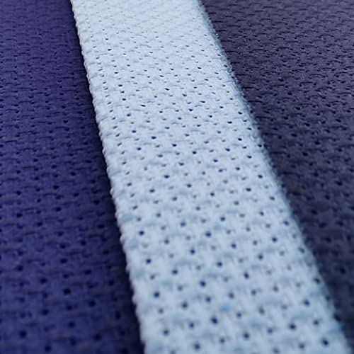 Image of KCS 3 pc of 12 inch x 18 inch 14CT Counted Cotton Aida Cloth Cross Stitch Fabric (Light Blue+Royal Blue+Navy Blue)