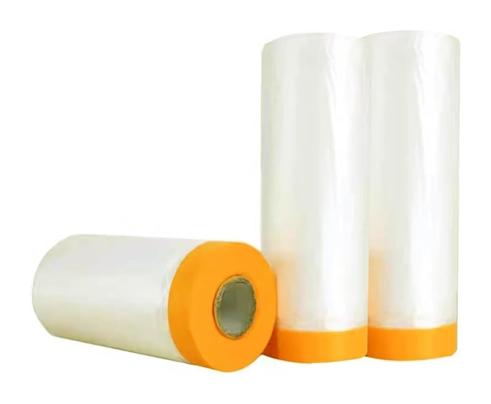 Vorbeklebte Abdeckfolie, Vorgeklebte Abdeckfolie, 1,1–4 m x 20, selbstklebende Staubschutzfolien aus Kunststoff(10 Rolls,1.1mx20m)