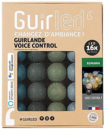 Guirlande Lumineuse WiFi Boules Coton LED - Commande Vocale Alexa & Google | USB Nomade | GuirLED