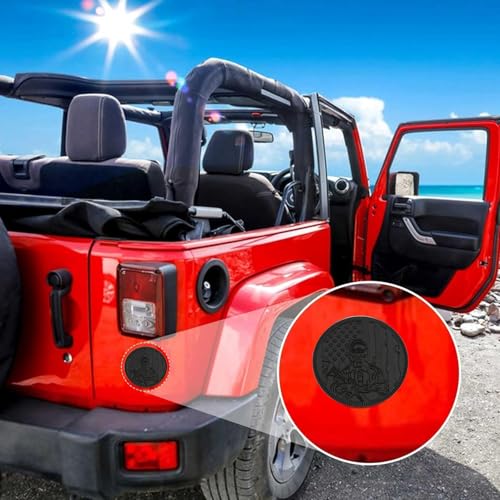 Image of National Flag Veteran 3D Metal Car Badge Emblem Decals Compatible with Jeep Wrangler Vehicles Trucks