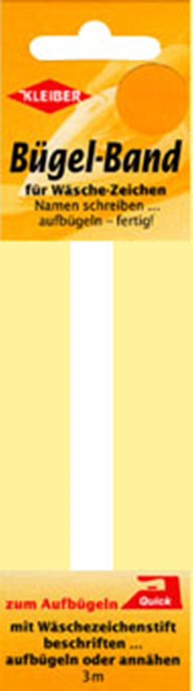 Kleiber + Co.GmbH Etiketten-Bügelband Weiß 3 m