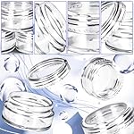 MotBach 100 Pcs 5g Empty Plastic Containers with Clear Lids,Mini Makeup Sample Containers, Small Sample Pot Jars Round Cosmetic Jars with Mini Spatulas for Liquid Sample Powder Creams Lotions - Image 4