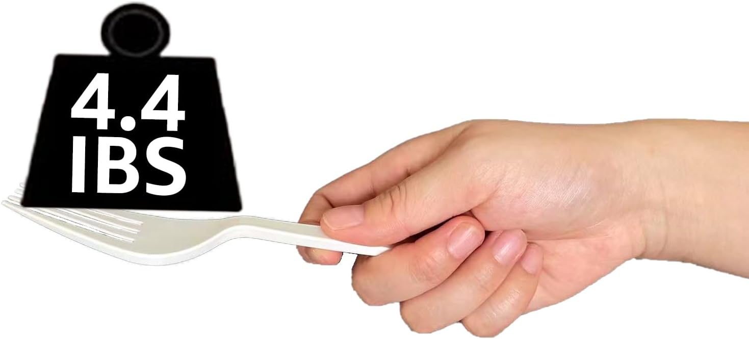 MISISIPI [7.1In 200Pcs] 100% Compostable Forks Biodegradable Forks HeavyDuty No Plastic Forks Eco-friendly HeavyWeight Disposable Forks Tableware Set for Lounge,Party,BBQ,Cafeteria,Wedding,Picnic - Image 6