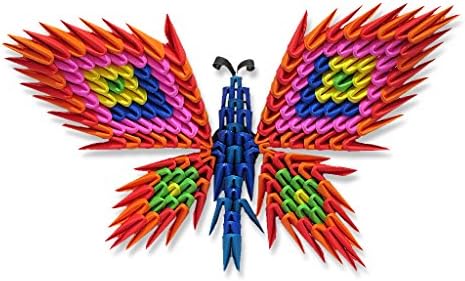 3D Modular Origami Butterfly Fridge Magnet Handmade Paper Art Decoration