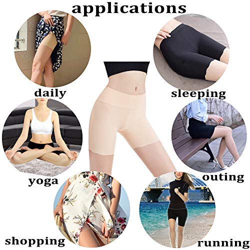 PRETTYWELL Slip Shorts Women Cooling Comfortable Under Dress Boy Shorts Pack for Women Plus Size Smooth Shorts Underwear Anti Chafing(H-Black XXL) - Thumbnail 2