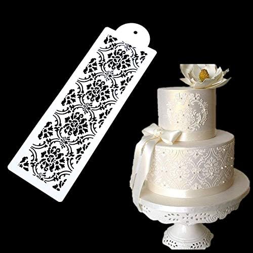 Youzpin 1 Pcs Wedding Cake Side Border Spraying Decoration Stencil,Cake Lace Decoration Mould,DIY Fondant Cake Sugar…