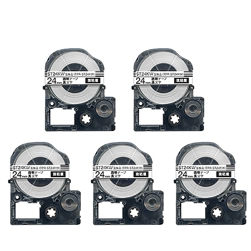 �L���O�W�� �p �e�v�� PRO 24mm ���� ������ ST24K-5P �������x�� ���S�� �݊��e�[�v 5�Z�b�g | KING JIM SR330/370/530/670/750/970/3500P/5500P/5900P SR-MK1 SR-R560