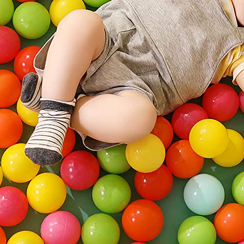 tinysiry 100 Pcs Ball Pit Balls, BPA & Phthalate Free Crush Proof Ball Pit Play Tent Ocean Balls, Super Soft Waterproof Party Decoration Plastic Balls Multicolor 100pcs
