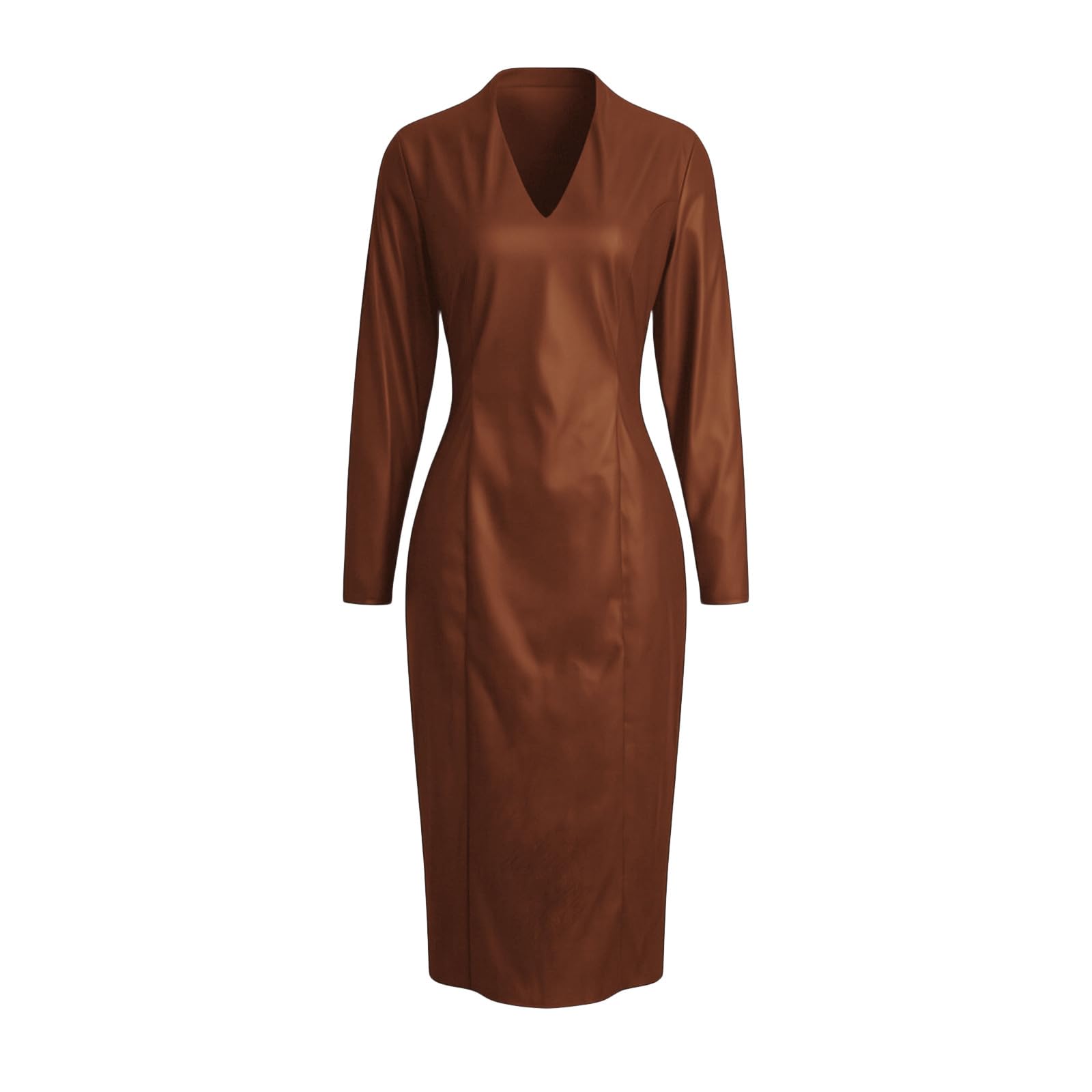 Generisch Abito alla moda con maniche lunghe e colletto a risvolto per feste eleganti e casual