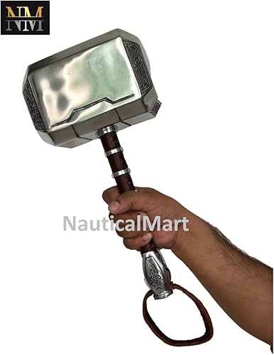 Miniatura 2 de Martillo de Thor Mjolnir, réplica de martillo de Thor, regalo de cosplay para adultos, accesorio de disfraz de Halloween, juego de rol,