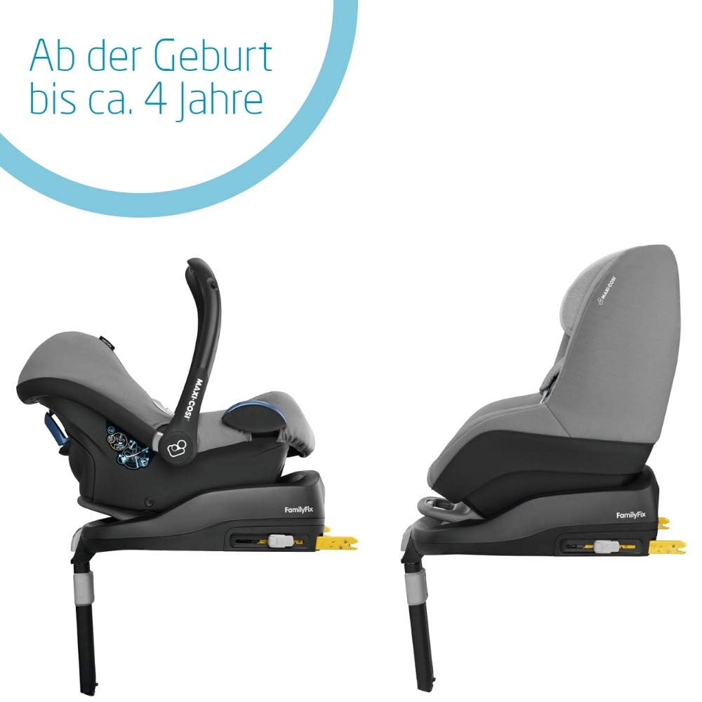 Maxi-Cosi FamilyFix Isofix-Basisstation, Gruppe 0+/1 (0-18 kg), geeignet für Babyschale Maxi-Cosi CabrioFix, Pebble und Gruppe 1 Kindersitz Pearl, nutzbar ab 0 Monate - 4 Jahre, schwarz