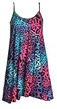 Forever Womens Strap Rose Skull Check Spicy Boom Print Swing Dress