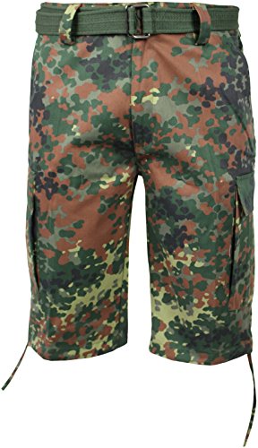 noorsk - Pantalones cortos para hombre, diseño de camuflaje camuflaje Talla:large