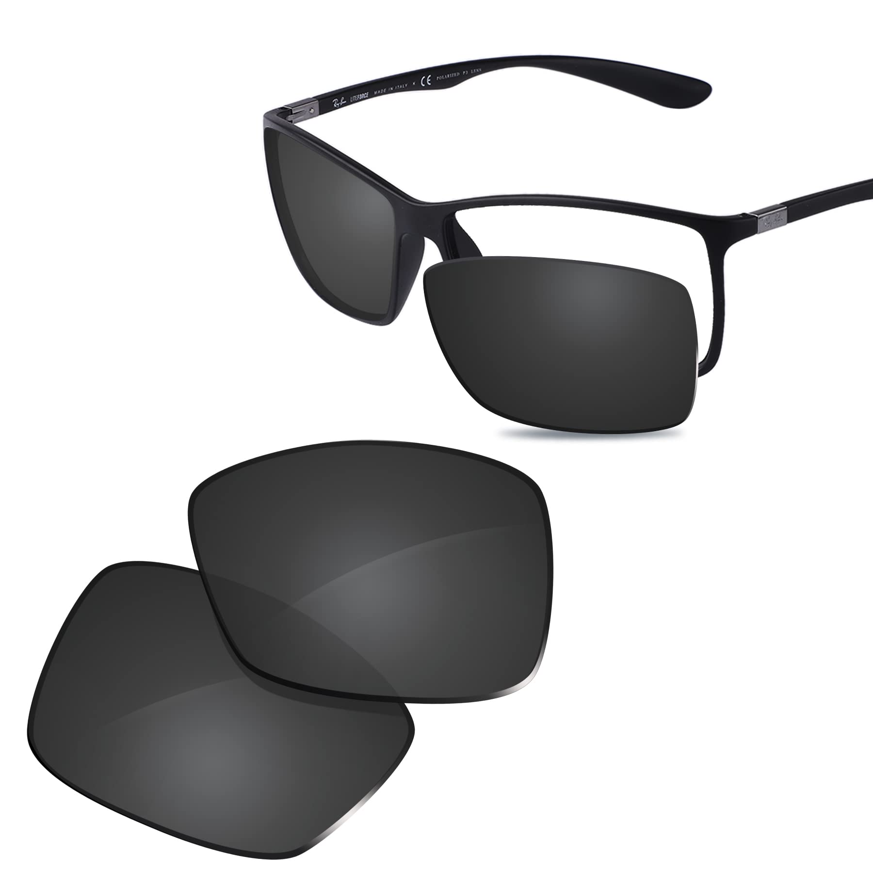 Glintbay 100% Precise-Fit Replacement Sunglass Lenses for RayBan Liteforce RB4179 62mm