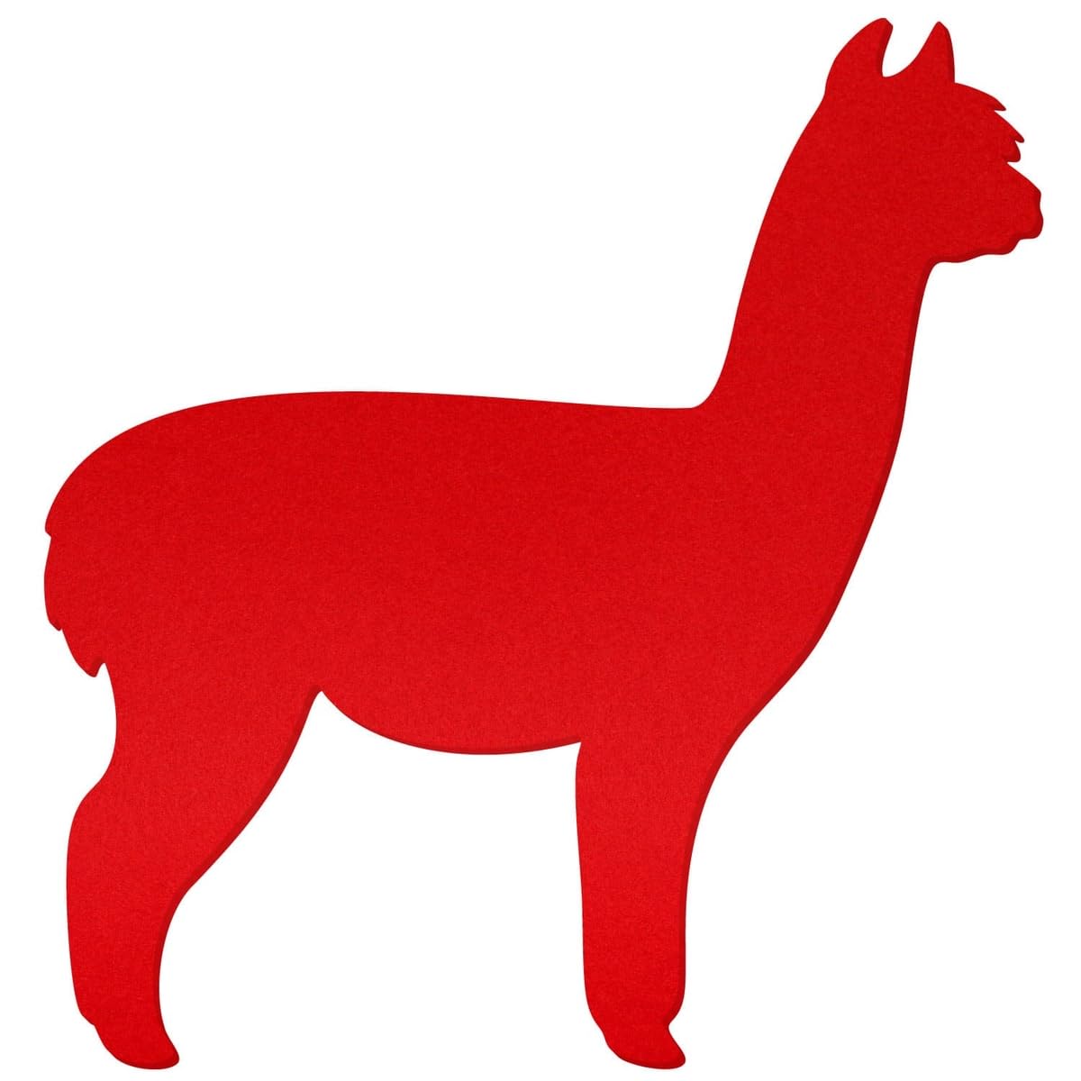 Chiffon en feutre rouge alpaga de 25 cm pour loisirs créatifs - Lot de 25 pièces