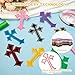 24 Pcs Cross Patches, Iron On Embroidered Chrome Heart Patchs Decorative Repair Cross Applique Iron On Patch for Jeans Hats Shirts Jackets Backpacks (11 Color)