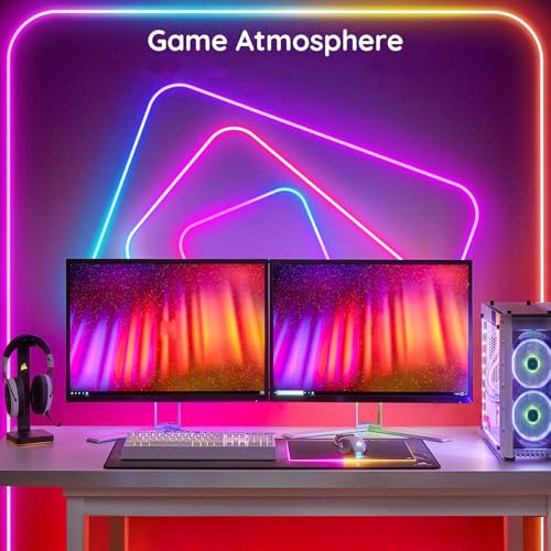Image of 3.28FT RGB Neon Light Strip, 5V USB Led Strip Lights with Touch Controller, Flexible Neon Rope Lights for Bedroom, Party, Home Decor