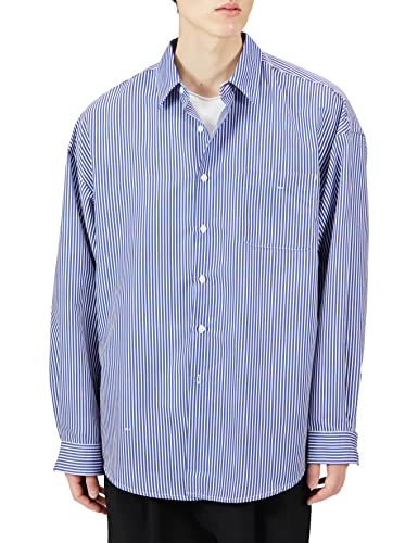 [ジュンレッド] ピーチブロードドロップショルダーシャツ メンズ ANG82030 ブルーメイン M