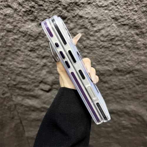 Coque magnétique pour iPhone 16 Pro Max transparente antichoc au design ondulé - 3