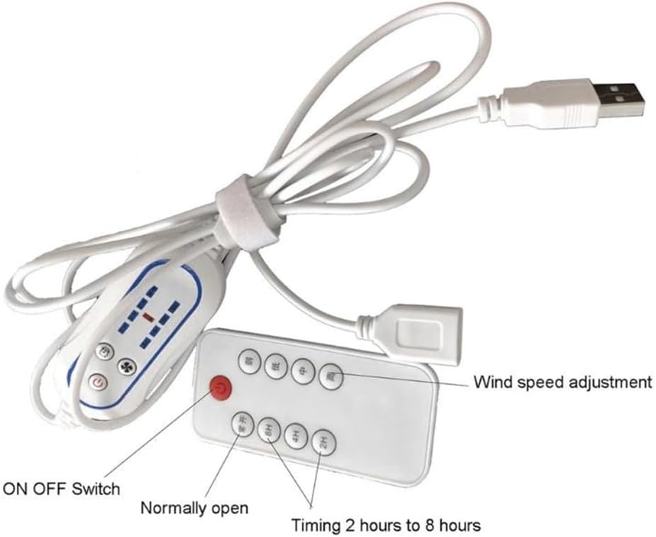 15.7inch Desk Fan USB Powereds With Remote Timers Adjustable Mounting Hook Quiet Cooling For Indoor Outdoor Envi