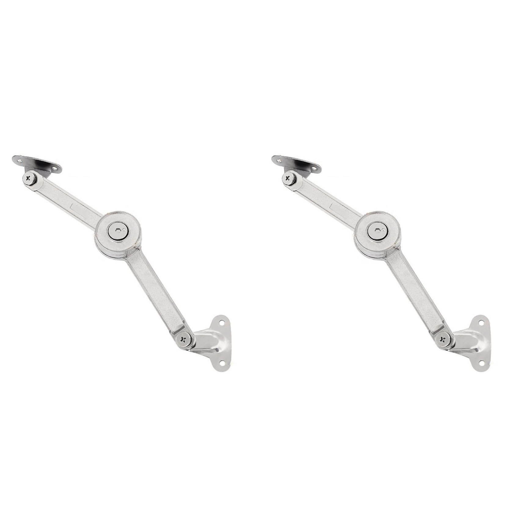 Jnchdghwa As Shown 2X Kitchen Cabinet Door Adjustable Polished Hinges, Furniture Lift Flip Supports, Support Hardware A