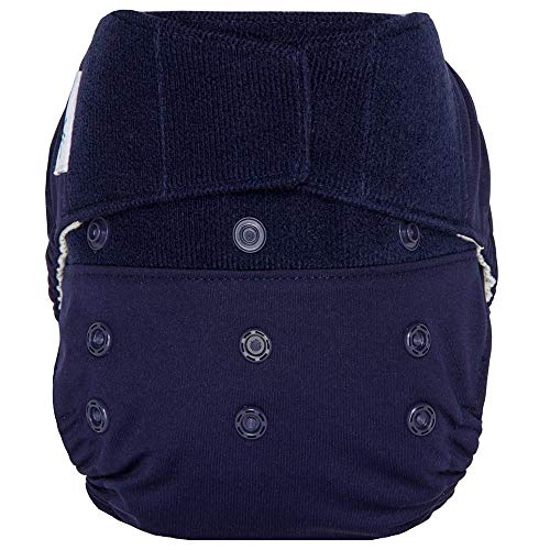 GroVia Hybrid Hook and Loop Shell - Arctic, One Size, Dark Navy Blue, Solid, Reusable, Diaper Cover, Cloth Diaper Shell, Fecal Protection, 1 Count