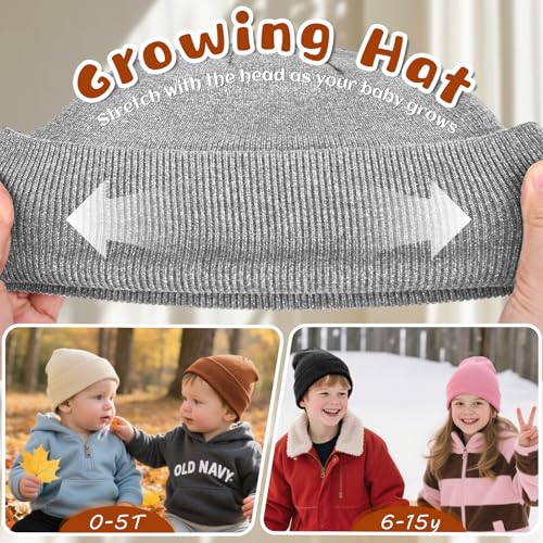 Image of ZOORON Toddler Beanie Boys Girls Beanies Kids Winter Hats Children Knit Cap
